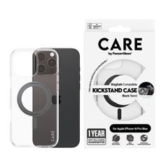 CARE by PanzerGlass - Case - Transparent w. Black MagSafe - iPhone 16 Pro Max / Electronics
