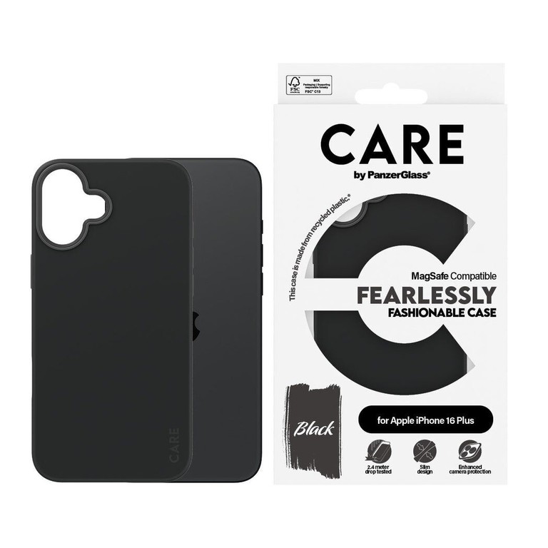 CARE by PanzerGlass - Case - Black - MagSafe - iPhone 16 Plus / Electronics