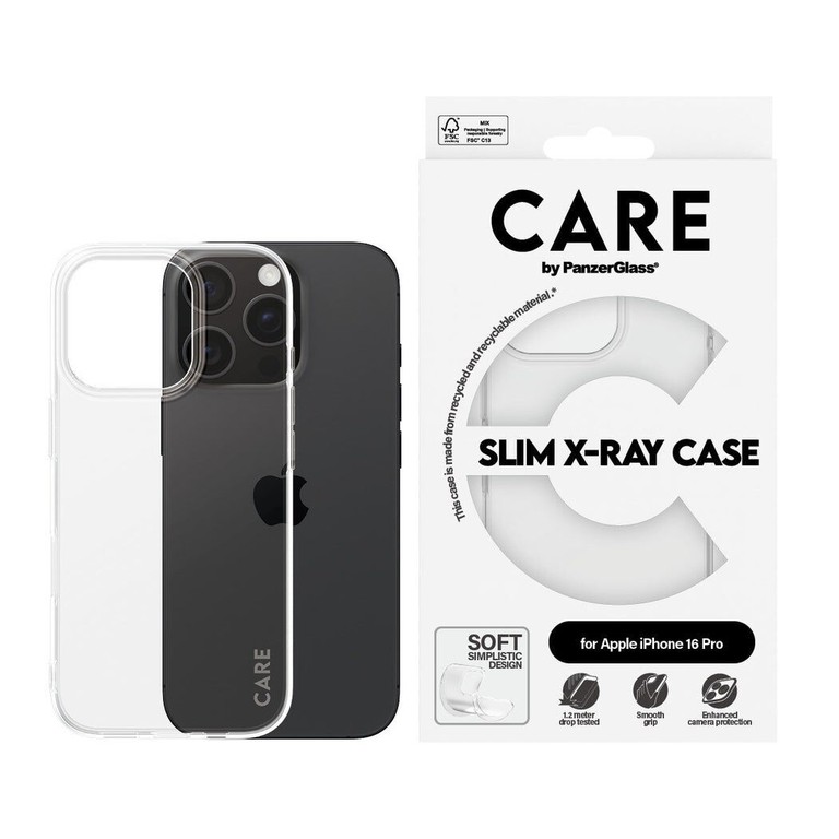 CARE by PanzerGlass - Case - Transparent - iPhone 16 Pro / Electronics