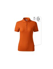 Reserve Women's Polo Shirt Orange Brand Label