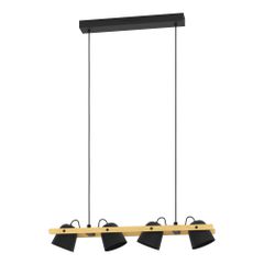 EGLO - Hornwood-Z long table pendant natural and black L78 - RGB + TW - Zigbee, Bluetooth / Electronics