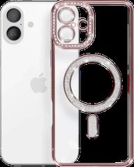MagSafe TPU Glitter and Strass Case protect lens for iPhone 13 Pro Max Rose Gold