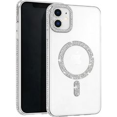 MagSafe TPU Glitter and Strass Case protect lens for iPhone 11 Silver