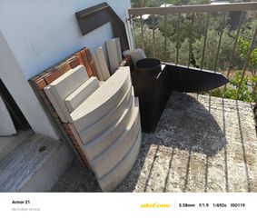 Τζάκι ανοιχτού τύπου με επένδυση μαρμάρου