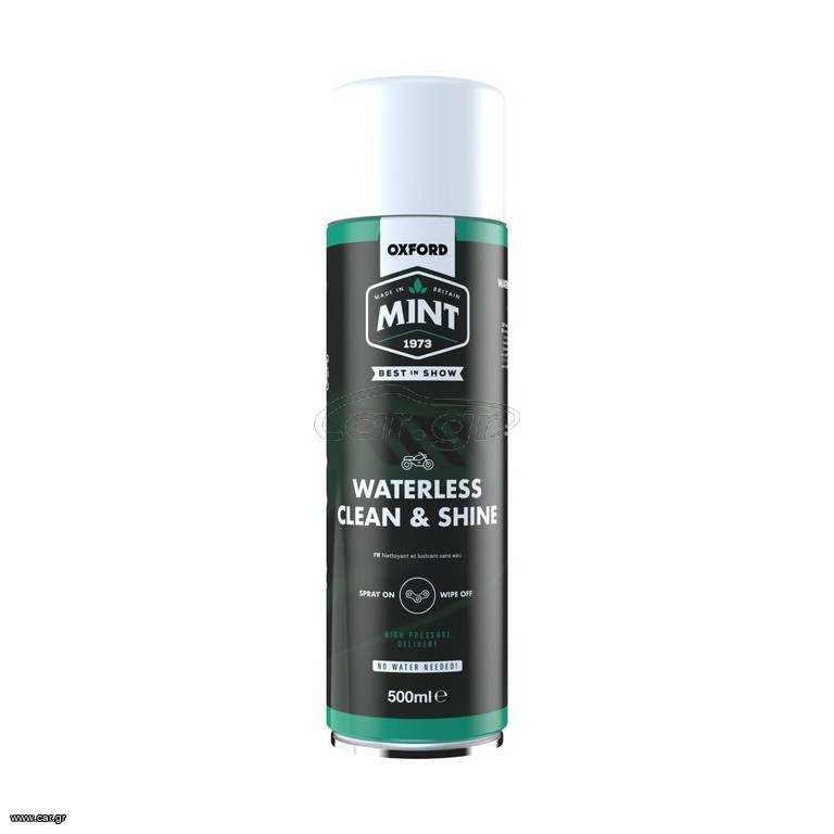 ΑΦΡΟΣ ΚΑΘΑΡΙΣΜΟΥ & ΓΥΑΛΙΣΤΙΚΟ ΧΩΡΙΣ ΝΕΡΟ Mint Waterless Clean & Shine Foam Action 500ml OC209 OXFORD