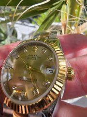 rolex datejust 31mm two tone 904L steel 18K yellow gold plate 6 mils superclone edition oyster bracelet