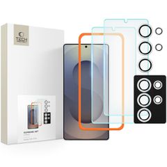 Tech-Protect Supreme Set for Samsung Galaxy S25 Ultra 2x Tempered Glass Screen Protector / Camera Tempered Glass - Clear