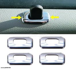 ΕΤΟΙΜΟΠΑΡΑΔΟΤΟ ΣΕΤ 4X NIKEΛ ΔΙΑΚΟΣΜΗΤΙΚΑ ΠΕΡΙΓΡΑΜΜΑΤΑ ΓΙΑ ΚΛΕΙΔΑΡΙΕΣ ΠΟΡΤΩΝ ΕΣΩΤΕΡΙΚΑ "ΑΝΟΞΕΙΔΩΤΑ" ΣΕ DACIA DUSTER I (2010-2017)