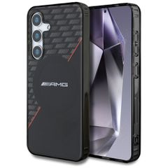 AMG Double Layer Rhombs MagSafe Case for Samsung Galaxy S25 - Black/Red