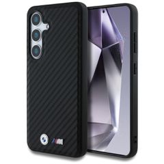BMW Leather Carbon MagSafe Case for Samsung Galaxy S25 - Black