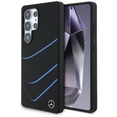 Mercedes Silicone Contrasted Curves MagSafe Case for Samsung Galaxy S25 Ultra - Black