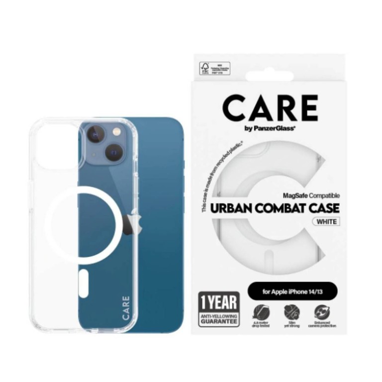 CARE by PanzerGlass - Flagship White MagSafe iPhone 14/13 / Electronics