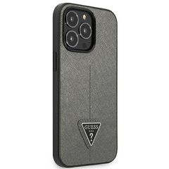 Guess Saffiano Triangle Logo case for iPhone 13 Pro Max 6.7" - silver-thumb-3