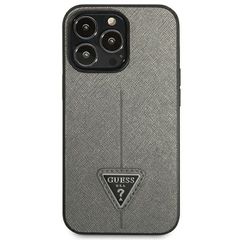 Guess Saffiano Triangle Logo case for iPhone 13 Pro Max 6.7" - silver-thumb-2