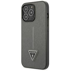 Guess Saffiano Triangle Logo case for iPhone 13 Pro Max 6.7" - silver-thumb-1