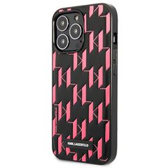 Karl Lagerfeld Monogram Plaque iPhone 13 Pro Max 6.7" Case - Pink-thumb-1