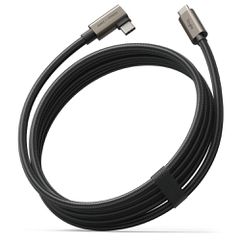 Ringke 3.2 gen. 2x2 USB-C, PD 3.1 240W 2m angled cable - black-thumb-1