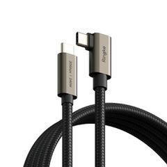 Ringke 3.2 gen. 2x2 USB-C, PD 3.1 240W 2m angled cable - black-thumb-0