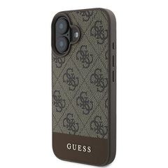 Guess 4G Bottom Stripe Case for iPhone 16 Plus 6.7" - Brown-thumb-1
