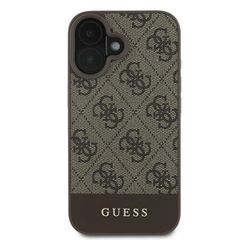 Guess 4G Bottom Stripe Case for iPhone 16 Plus 6.7" - Brown-thumb-2