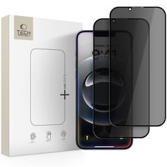 Tech-Protect Anti Spy Glass Pro+ 2-pack for iPhone 16e / 14 / 13 Pro / 13 - black