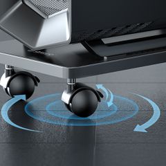 Orico CPB6 Computer Stand with Wheels - Black-thumb-4