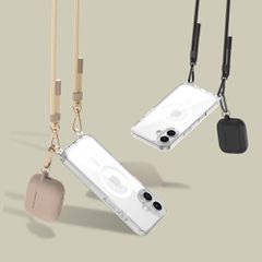 Tech-Protect FlexAir Chain MagSafe iPhone 16e Case - Black/Beige-thumb-3