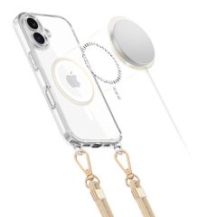 Tech-Protect FlexAir Chain MagSafe iPhone 16e Case - Black/Beige-thumb-1
