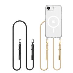 Tech-Protect FlexAir Chain MagSafe iPhone 16e Case - Black/Beige