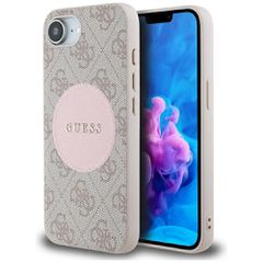 Guess 4G Circle Classic Logo MagSafe case for iPhone 16e - pink