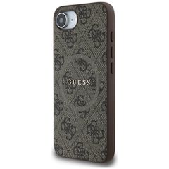 Guess 4G Ring Classic Logo MagSafe iPhone 16e Case - Brown-thumb-1