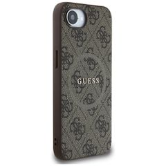 Guess 4G Ring Classic Logo MagSafe iPhone 16e Case - Brown-thumb-3