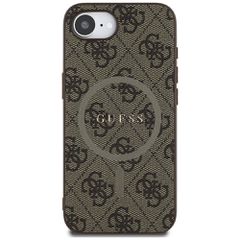 Guess 4G Ring Classic Logo MagSafe iPhone 16e Case - Brown-thumb-2