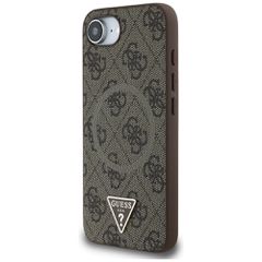 Guess 4G Ring Triangle Logo MagSafe iPhone 16e Case - Brown-thumb-1