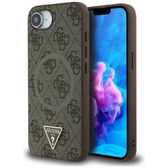 Guess 4G Ring Triangle Logo MagSafe iPhone 16e Case - Brown