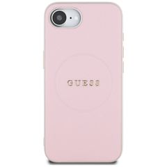 Guess Grained Ring MagSafe iPhone 16e Case - Pink-thumb-2
