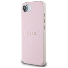 Guess Grained Ring MagSafe iPhone 16e Case - Pink-thumb-1