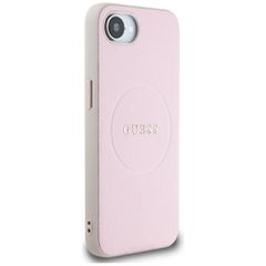 Guess Grained Ring MagSafe iPhone 16e Case - Pink-thumb-3
