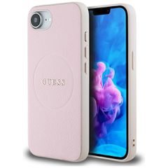 Guess Grained Ring MagSafe iPhone 16e Case - Pink-thumb-0