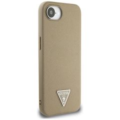 Guess Grained Triangle MagSafe case for iPhone 16e - brown-thumb-3