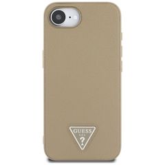 Guess Grained Triangle MagSafe case for iPhone 16e - brown-thumb-2