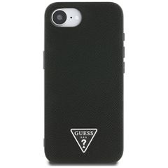 Guess Grained Triangle MagSafe case for iPhone 16e - black-thumb-2