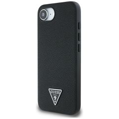Guess Grained Triangle MagSafe case for iPhone 16e - black-thumb-1