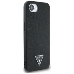 Guess Grained Triangle MagSafe case for iPhone 16e - black-thumb-3