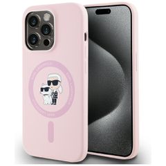 Karl Lagerfeld Silicone Karl MagSafe Case for iPhone 14 Pro Max - Pink