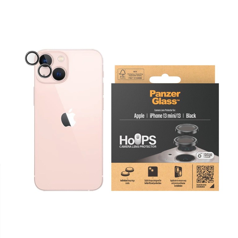 PanzerGlass - Hoops Camera Lens Protector iPhone 13 mini - 13 - Black / Electronics