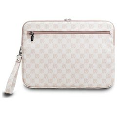 DKNY Sleeve Checkered Pattern Printed Stripes 14" Laptop Case - Pink-thumb-2