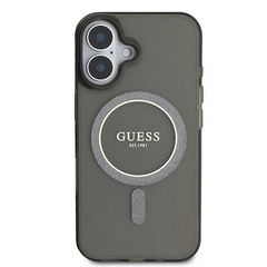 Guess IML Glitter Circle MagSafe case for iPhone 16 - black-thumb-2
