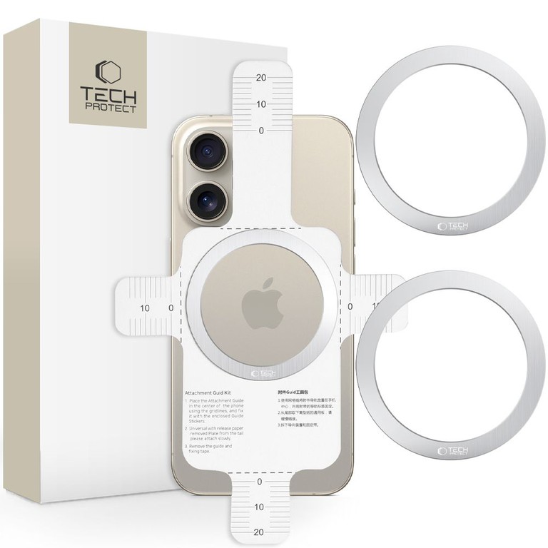 Tech-Protect MMP-110 2in1 MagSafe Ring - Silver / Silver