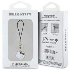 Hello Kitty Charm Kitty Head Pendant - Black-thumb-2